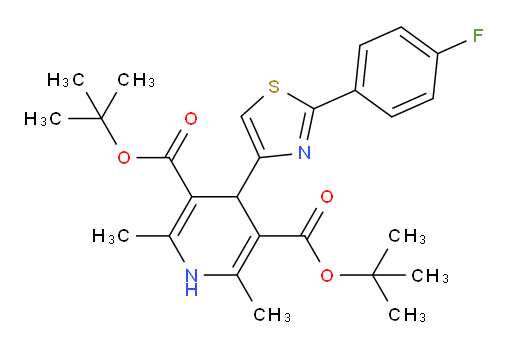 3,5-di-tert-butyl 4-[2-(4-fluorophenyl)-1,3-thiazol-4-yl]-2,6-dimethyl-1,4-dihydropyridine-3,5-dicarboxylate
