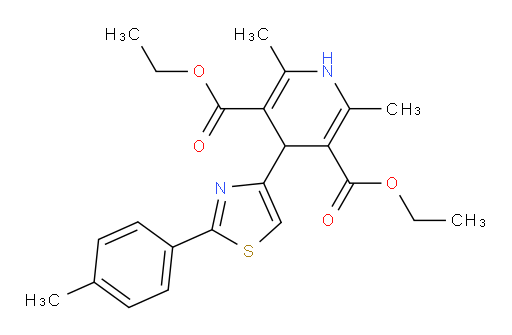 3,5-diethyl 2,6-dimethyl-4-[2-(4-methylphenyl)-1,3-thiazol-4-yl]-1,4-dihydropyridine-3,5-dicarboxylate