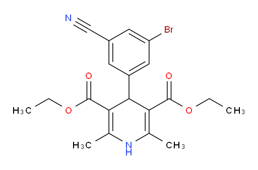 3,5-diethyl 4-(3-bromo-5-cyanophenyl)-2,6-dimethyl-1,4-dihydropyridine-3,5-dicarboxylate
