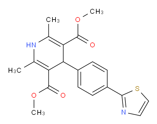 3,5-dimethyl 2,6-dimethyl-4-[4-(1,3-thiazol-2-yl)phenyl]-1,4-dihydropyridine-3,5-dicarboxylate