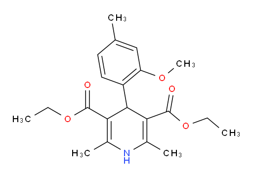 3,5-diethyl 4-(2-methoxy-4-methylphenyl)-2,6-dimethyl-1,4-dihydropyridine-3,5-dicarboxylate