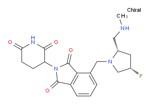 2-(2,6-dioxopiperidin-3-yl)-4-{[(2S,4S)-4-fluoro-2-[(methylamino)methyl]pyrrolidin-1-yl]methyl}-2,3-dihydro-1H-isoindole-1,3-dione