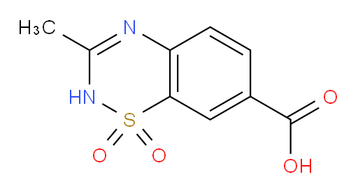 3-methyl-1,1-dioxo-2H-1lambda6,2,4-benzothiadiazine-7-carboxylic acid