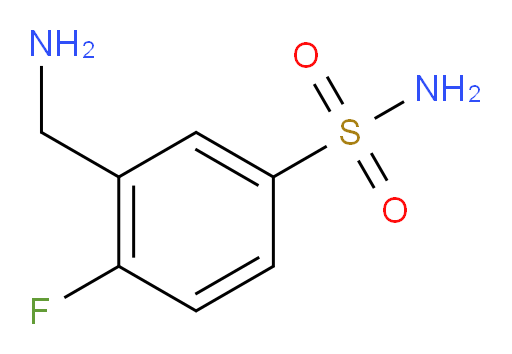 3-(aminomethyl)-4-fluorobenzene-1-sulfonamide