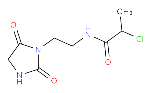 2-chloro-N-[2-(2,5-dioxoimidazolidin-1-yl)ethyl]propanamide