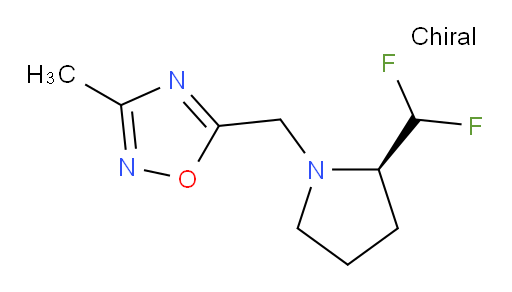 5-{[(2R)-2-(difluoromethyl)pyrrolidin-1-yl]methyl}-3-methyl-1,2,4-oxadiazole