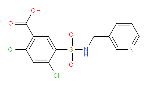 2,4-dichloro-5-{[(pyridin-3-yl)methyl]sulfamoyl}benzoic acid