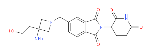 5-{[3-amino-3-(2-hydroxyethyl)azetidin-1-yl]methyl}-2-(2,6-dioxopiperidin-3-yl)-2,3-dihydro-1H-isoindole-1,3-dione
