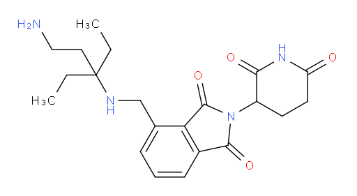 4-{[(1-amino-3-ethylpentan-3-yl)amino]methyl}-2-(2,6-dioxopiperidin-3-yl)-2,3-dihydro-1H-isoindole-1,3-dione