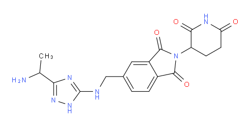 5-({[3-(1-aminoethyl)-1H-1,2,4-triazol-5-yl]amino}methyl)-2-(2,6-dioxopiperidin-3-yl)-2,3-dihydro-1H-isoindole-1,3-dione