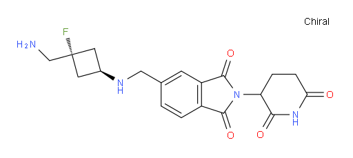 2-(2,6-dioxopiperidin-3-yl)-5-({[(1r,3r)-3-(aminomethyl)-3-fluorocyclobutyl]amino}methyl)-2,3-dihydro-1H-isoindole-1,3-dione