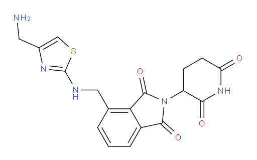 4-({[4-(aminomethyl)-1,3-thiazol-2-yl]amino}methyl)-2-(2,6-dioxopiperidin-3-yl)-2,3-dihydro-1H-isoindole-1,3-dione