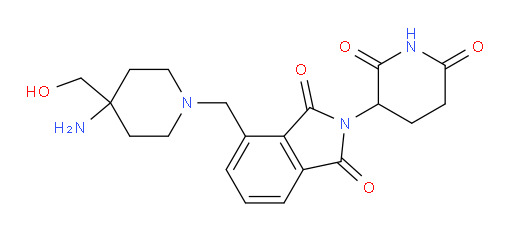 4-{[4-amino-4-(hydroxymethyl)piperidin-1-yl]methyl}-2-(2,6-dioxopiperidin-3-yl)-2,3-dihydro-1H-isoindole-1,3-dione