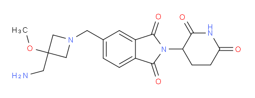 5-{[3-(aminomethyl)-3-methoxyazetidin-1-yl]methyl}-2-(2,6-dioxopiperidin-3-yl)-2,3-dihydro-1H-isoindole-1,3-dione