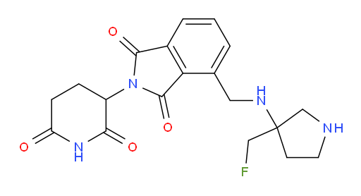 2-(2,6-dioxopiperidin-3-yl)-4-({[3-(fluoromethyl)pyrrolidin-3-yl]amino}methyl)-2,3-dihydro-1H-isoindole-1,3-dione