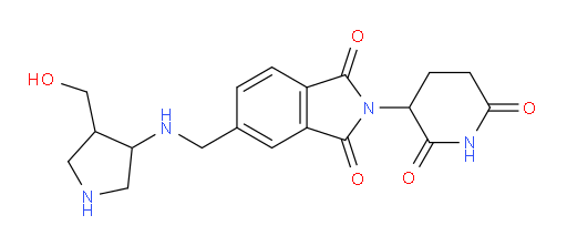 2-(2,6-dioxopiperidin-3-yl)-5-({[4-(hydroxymethyl)pyrrolidin-3-yl]amino}methyl)-2,3-dihydro-1H-isoindole-1,3-dione