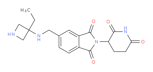 2-(2,6-dioxopiperidin-3-yl)-5-{[(3-ethylazetidin-3-yl)amino]methyl}-2,3-dihydro-1H-isoindole-1,3-dione