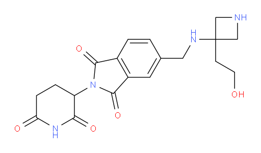 2-(2,6-dioxopiperidin-3-yl)-5-({[3-(2-hydroxyethyl)azetidin-3-yl]amino}methyl)-2,3-dihydro-1H-isoindole-1,3-dione