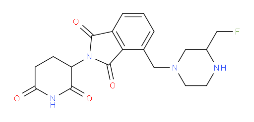 2-(2,6-dioxopiperidin-3-yl)-4-{[3-(fluoromethyl)piperazin-1-yl]methyl}-2,3-dihydro-1H-isoindole-1,3-dione