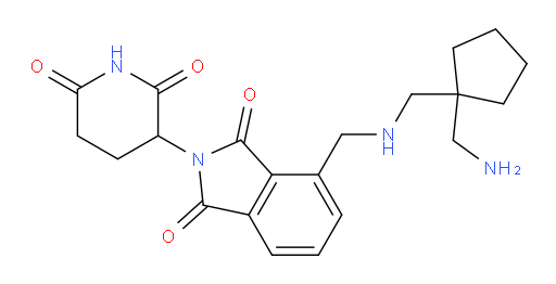 4-[({[1-(aminomethyl)cyclopentyl]methyl}amino)methyl]-2-(2,6-dioxopiperidin-3-yl)-2,3-dihydro-1H-isoindole-1,3-dione