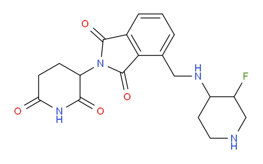 2-(2,6-dioxopiperidin-3-yl)-4-{[(3-fluoropiperidin-4-yl)amino]methyl}-2,3-dihydro-1H-isoindole-1,3-dione