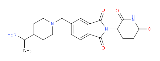 5-{[4-(1-aminoethyl)piperidin-1-yl]methyl}-2-(2,6-dioxopiperidin-3-yl)-2,3-dihydro-1H-isoindole-1,3-dione