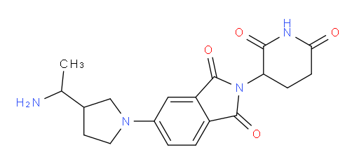 5-[3-(1-aminoethyl)pyrrolidin-1-yl]-2-(2,6-dioxopiperidin-3-yl)-2,3-dihydro-1H-isoindole-1,3-dione