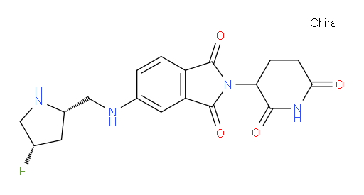 2-(2,6-dioxopiperidin-3-yl)-5-({[(2S,4S)-4-fluoropyrrolidin-2-yl]methyl}amino)-2,3-dihydro-1H-isoindole-1,3-dione