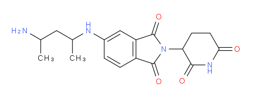 5-[(4-aminopentan-2-yl)amino]-2-(2,6-dioxopiperidin-3-yl)-2,3-dihydro-1H-isoindole-1,3-dione