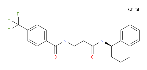N-[(1R)-1,2,3,4-tetrahydronaphthalen-1-yl]-3-{[4-(trifluoromethyl)phenyl]formamido}propanamide