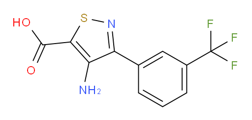 4-amino-3-[3-(trifluoromethyl)phenyl]-1,2-thiazole-5-carboxylic acid