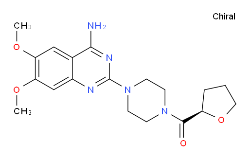 6,7-dimethoxy-2-{4-[(2R)-oxolane-2-carbonyl]piperazin-1-yl}quinazolin-4-amine