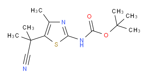 tert-butyl N-[5-(1-cyano-1-methylethyl)-4-methyl-1,3-thiazol-2-yl]carbamate