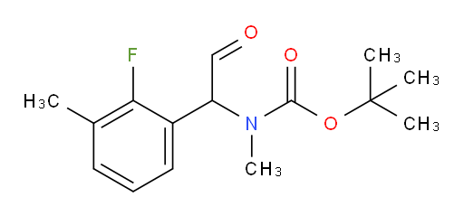 tert-butyl N-[1-(2-fluoro-3-methylphenyl)-2-oxoethyl]-N-methylcarbamate