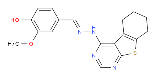 2-methoxy-4-[(2-{8-thia-4,6-diazatricyclo[7.4.0.0,2,7]trideca-1(9),2,4,6-tetraen-3-yl}hydrazin-1-ylidene)methyl]phenol