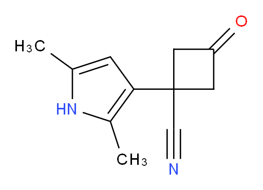 1-(2,5-dimethyl-1H-pyrrol-3-yl)-3-oxocyclobutane-1-carbonitrile