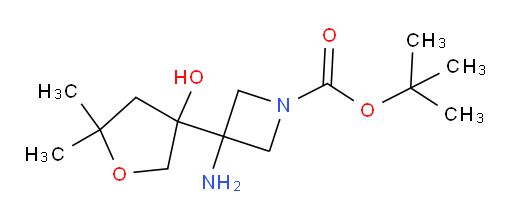 tert-butyl 3-amino-3-(3-hydroxy-5,5-dimethyloxolan-3-yl)azetidine-1-carboxylate