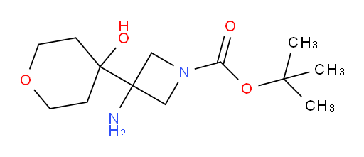 tert-butyl 3-amino-3-(4-hydroxyoxan-4-yl)azetidine-1-carboxylate