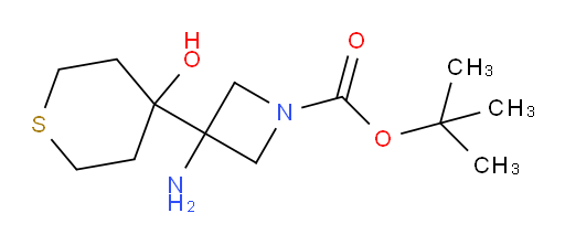 tert-butyl 3-amino-3-(4-hydroxythian-4-yl)azetidine-1-carboxylate