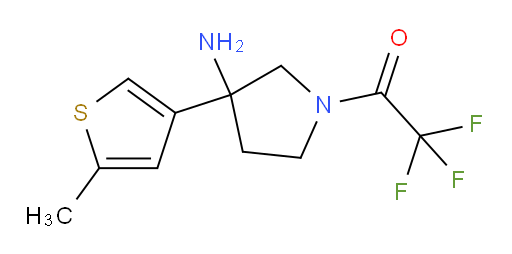 1-[3-amino-3-(5-methylthiophen-3-yl)pyrrolidin-1-yl]-2,2,2-trifluoroethan-1-one