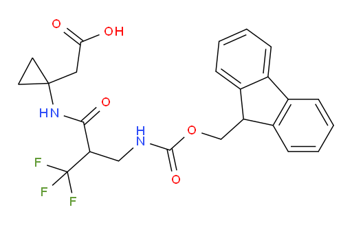 2-(1-{2-[({[(9H-fluoren-9-yl)methoxy]carbonyl}amino)methyl]-3,3,3-trifluoropropanamido}cyclopropyl)acetic acid