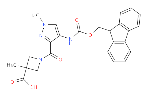 1-[4-({[(9H-fluoren-9-yl)methoxy]carbonyl}amino)-1-methyl-1H-pyrazole-3-carbonyl]-3-methylazetidine-3-carboxylic acid