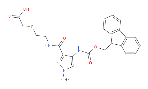 2-[(2-{[4-({[(9H-fluoren-9-yl)methoxy]carbonyl}amino)-1-methyl-1H-pyrazol-3-yl]formamido}ethyl)sulfanyl]acetic acid