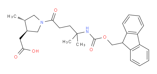 rac-2-[(3R,4R)-1-[4-({[(9H-fluoren-9-yl)methoxy]carbonyl}amino)-4-methylpentanoyl]-4-methylpyrrolidin-3-yl]acetic acid