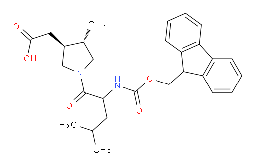rac-2-[(3R,4R)-1-[2-({[(9H-fluoren-9-yl)methoxy]carbonyl}amino)-4-methylpentanoyl]-4-methylpyrrolidin-3-yl]acetic acid