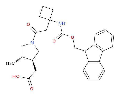 rac-2-[(3R,4R)-1-{2-[1-({[(9H-fluoren-9-yl)methoxy]carbonyl}amino)cyclobutyl]acetyl}-4-methylpyrrolidin-3-yl]acetic acid