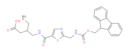 3-[({2-[({[(9H-fluoren-9-yl)methoxy]carbonyl}amino)methyl]-1,3-thiazol-5-yl}formamido)methyl]pentanoic acid