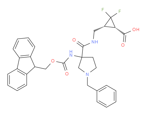 rac-(1R,3S)-3-({[1-benzyl-3-({[(9H-fluoren-9-yl)methoxy]carbonyl}amino)pyrrolidin-3-yl]formamido}methyl)-2,2-difluorocyclopropane-1-carboxylic acid