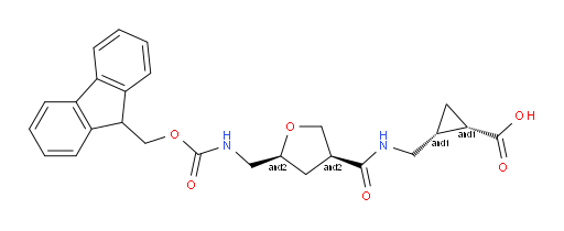 (1RS&,2SR&)-2-({[(3RS,5RS)-5-[({[(9H-fluoren-9-yl)methoxy]carbonyl}amino)methyl]oxolan-3-yl]formamido}methyl)cyclopropane-1-carboxylic acid