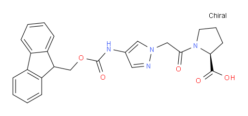 (2S)-1-{2-[4-({[(9H-fluoren-9-yl)methoxy]carbonyl}amino)-1H-pyrazol-1-yl]acetyl}pyrrolidine-2-carboxylic acid